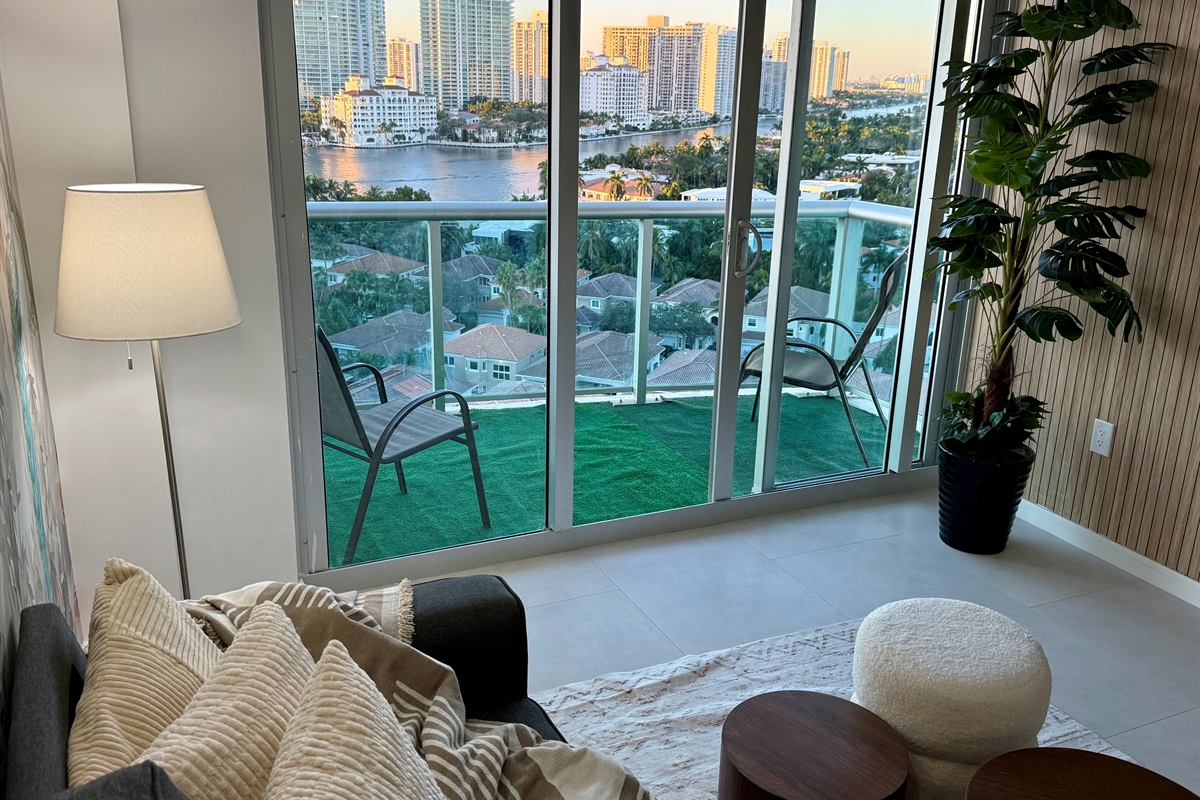 Amazing Water view from living room ! 