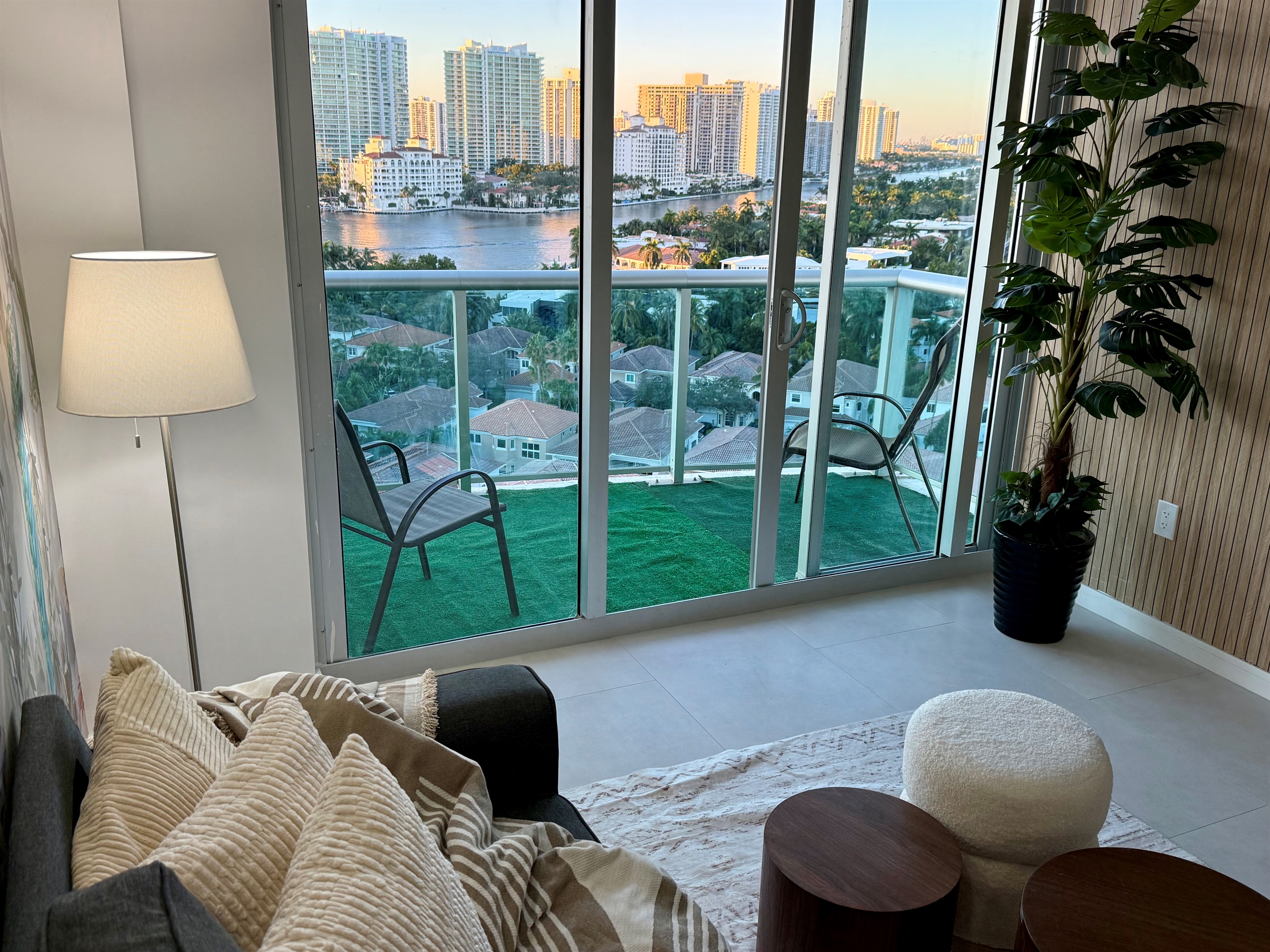 Amazing Water view from living room ! 