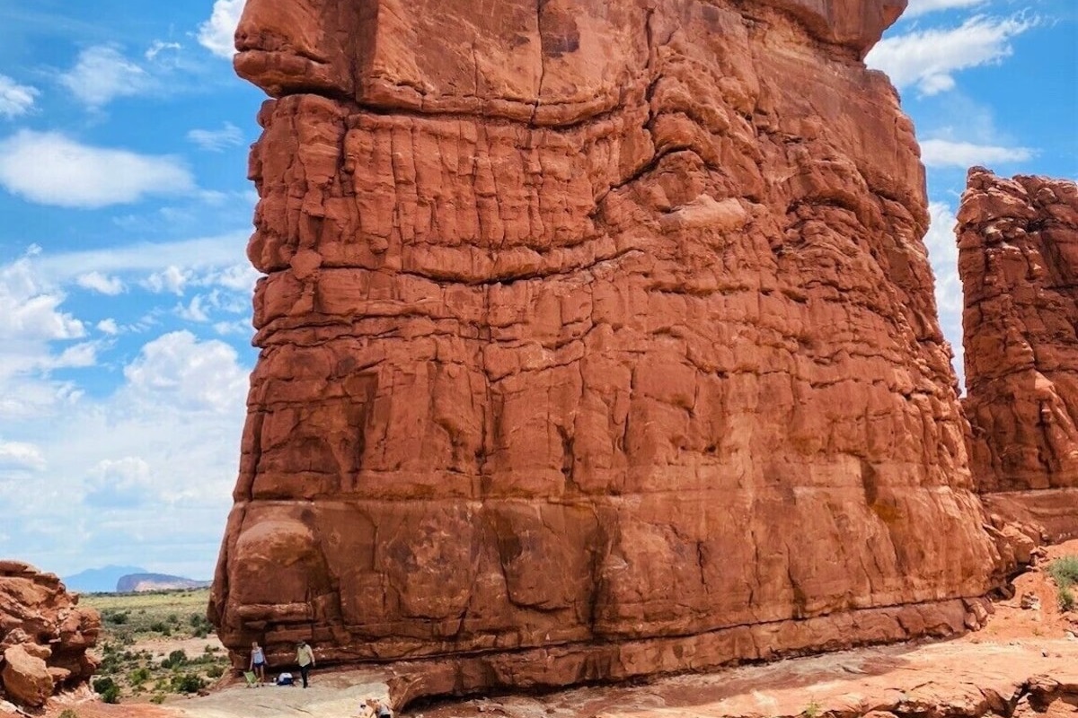 Stunning rock formations and arches in nearby Arches Park