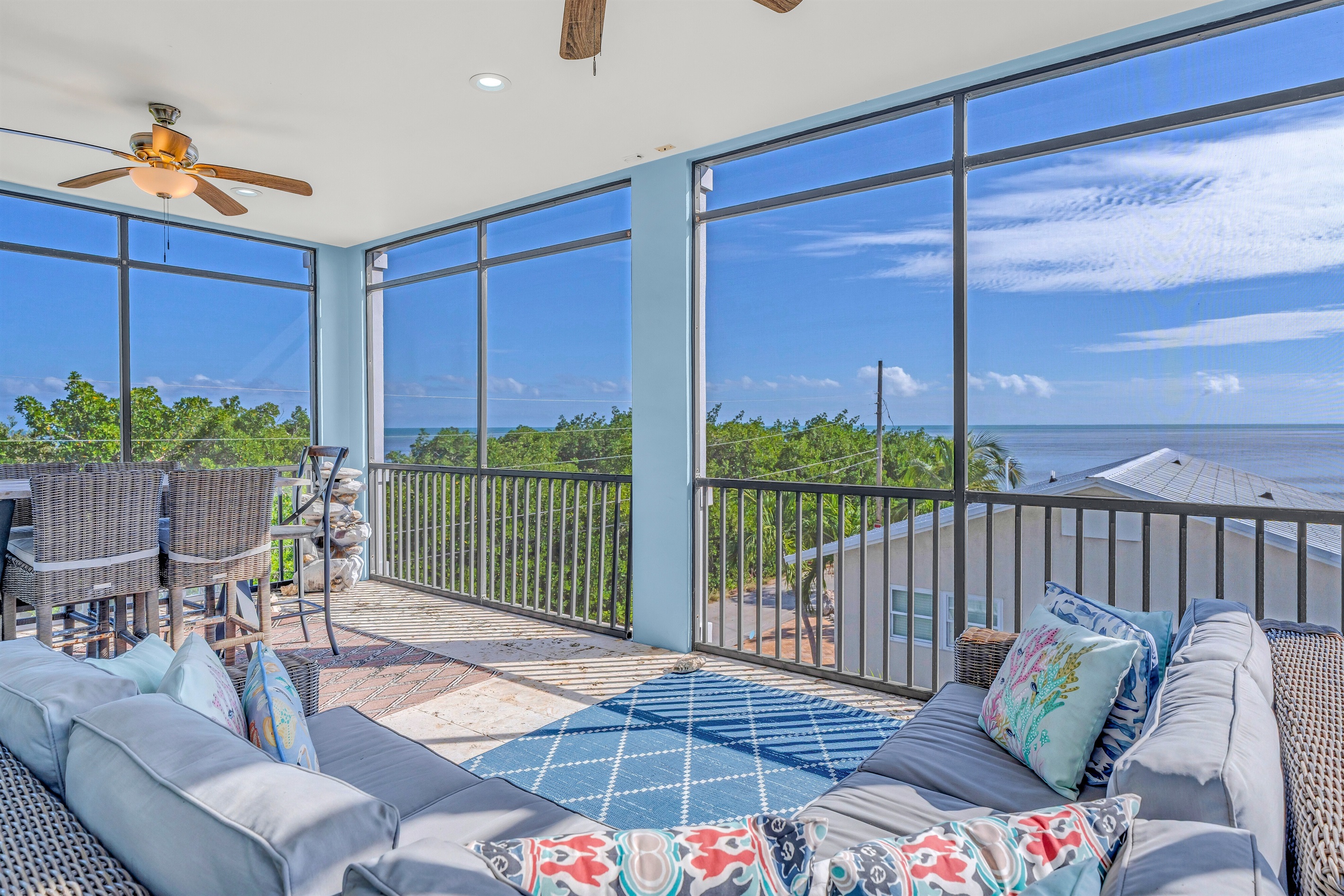 Connect with beauty of the keys right off the living room.