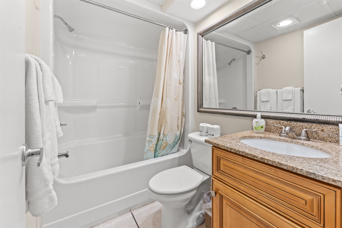 2nd bathroom with tub/shower combo