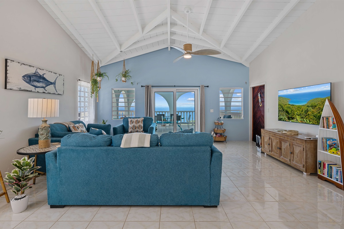 Main balcony glass doors off of the living room