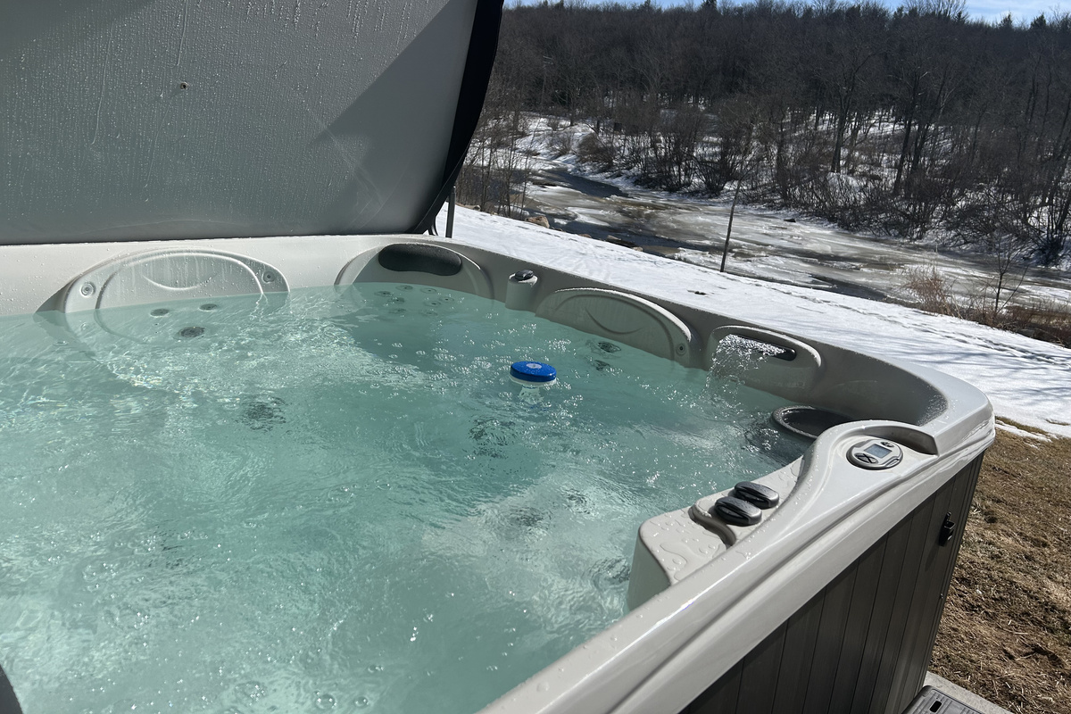 Hot Tub on Basement Patio