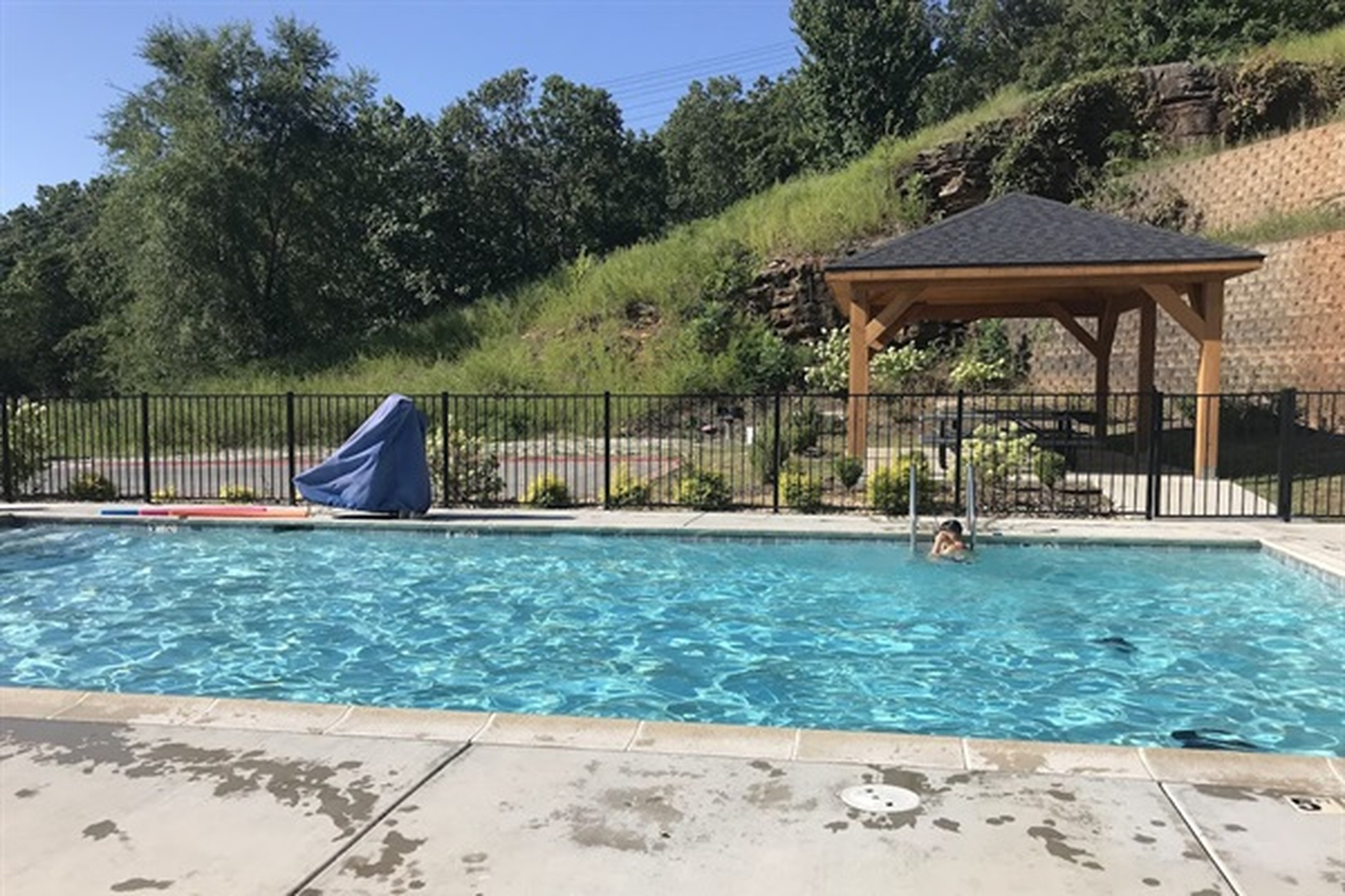 Fire up the grill at the new outdoor pavilion — family reunion setup  already in place. Covered space, a real grill, and room for everyone to pull up a chair and stay for hours.