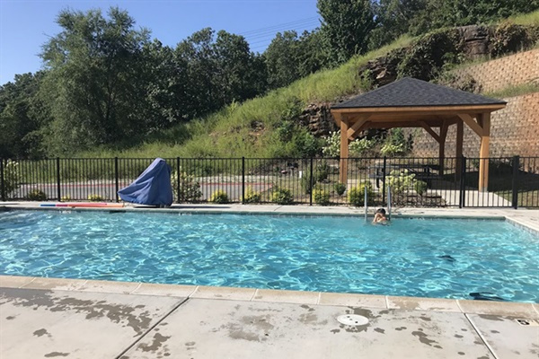 Fire up the grill at the new outdoor pavilion — family reunion setup  already in place. Covered space, a real grill, and room for everyone to pull up a chair and stay for hours.