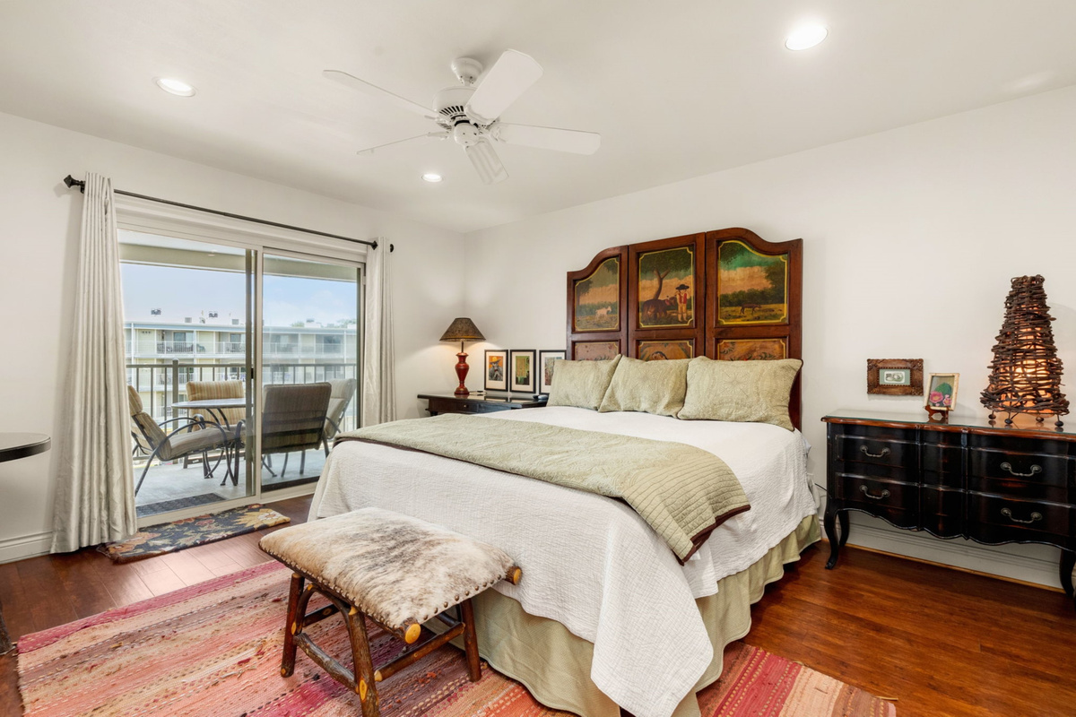 California King Bed and unique furnishings