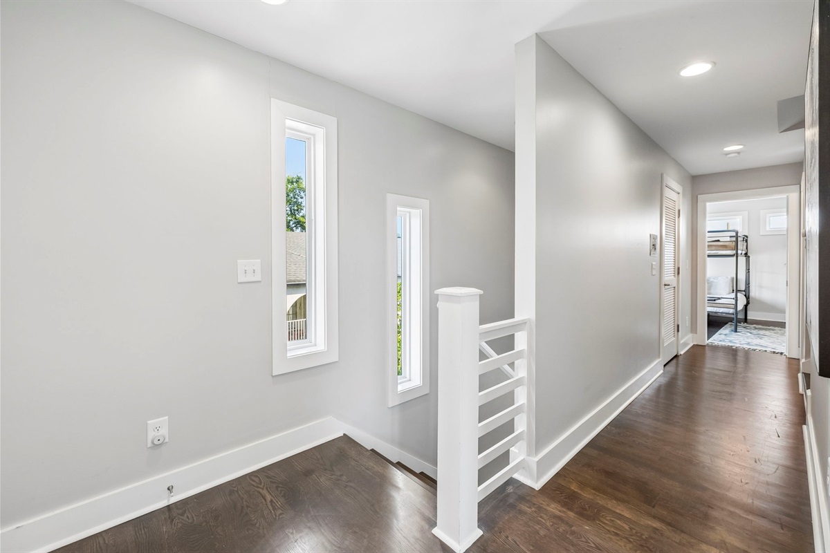Plenty of room upstairs for everyone to have their own space on their own schedule.