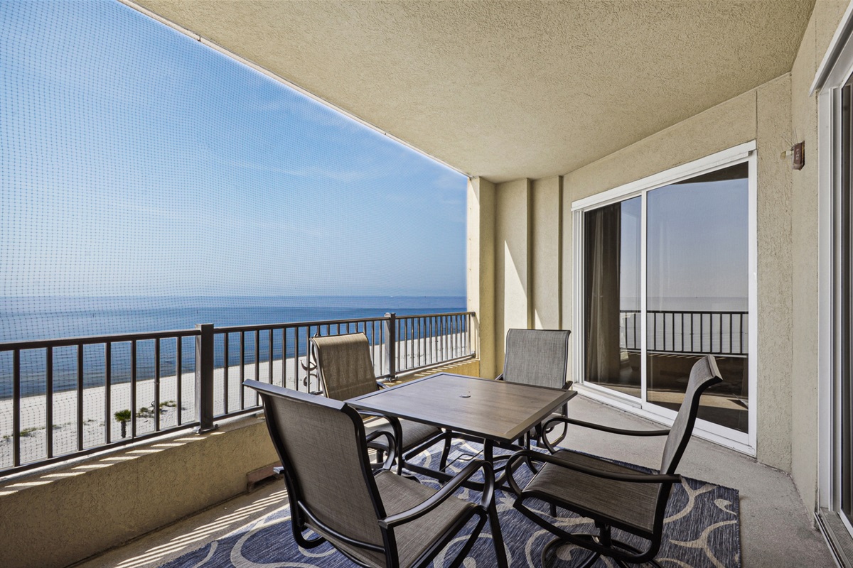 606 balcony with beach views