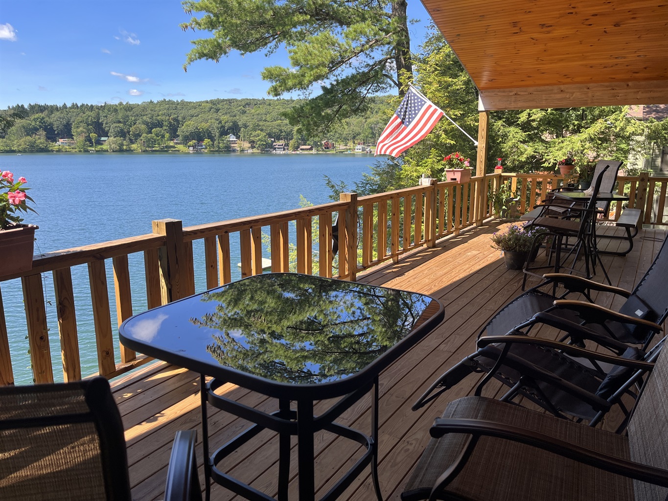 Overlooking Arnold Lake from Main Level deck