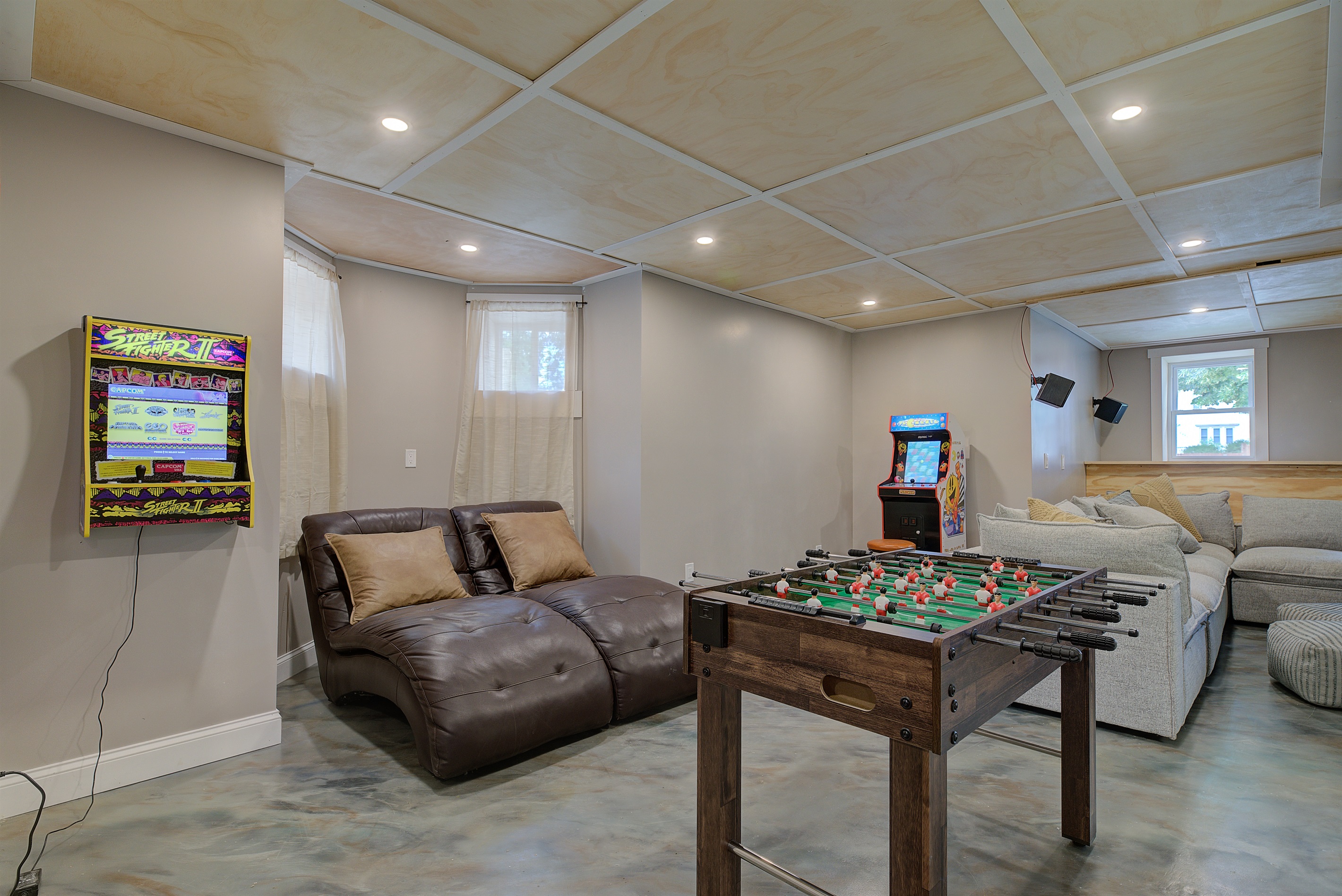 Foosball, arcades and comfy seating everywhere