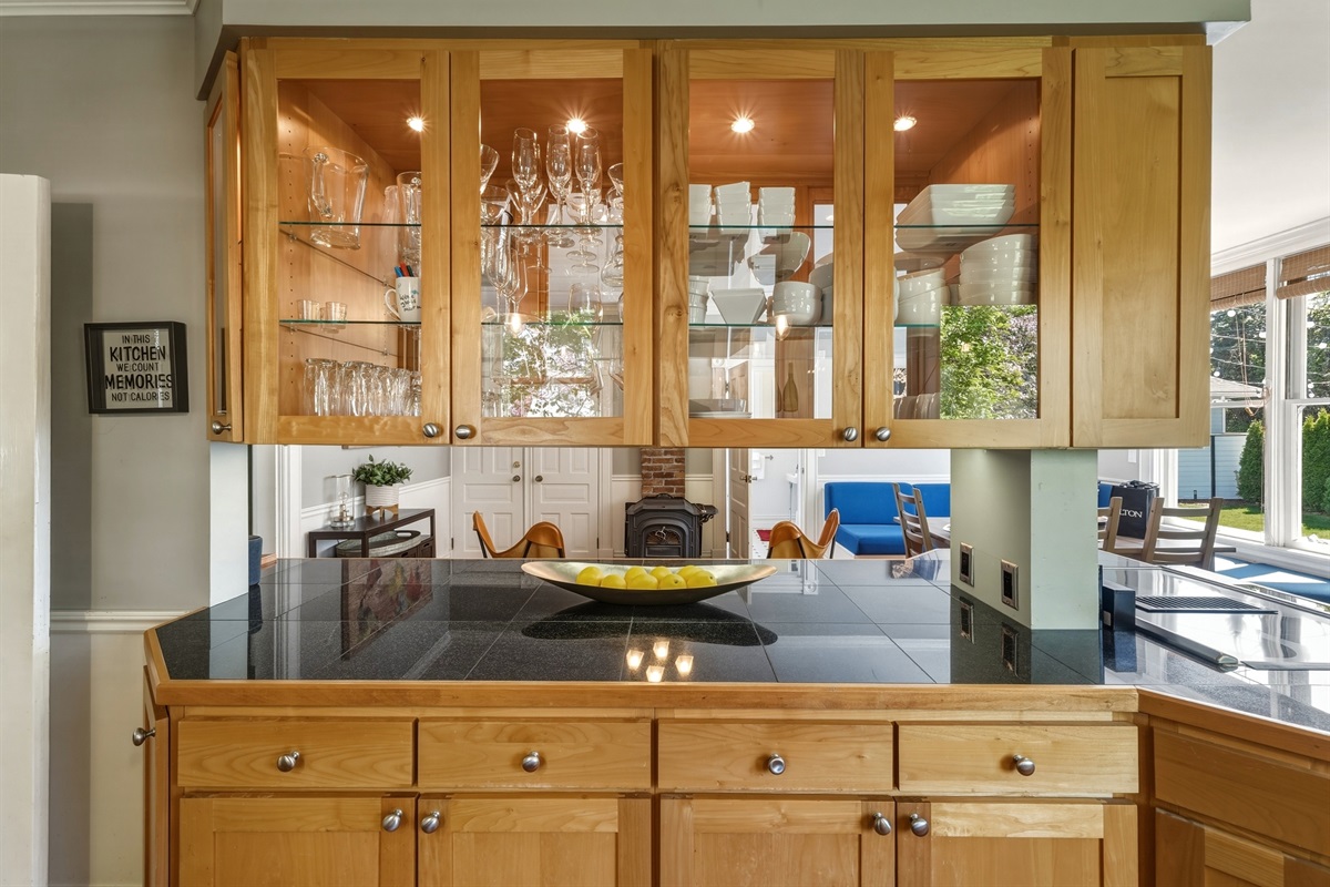 Incredibly well-equipped kitchen, thoughtfully set up for cooking meals meant to be shared.
