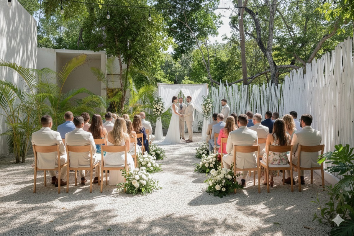 Perfect for an intimate wedding - here is an impression of how it would look