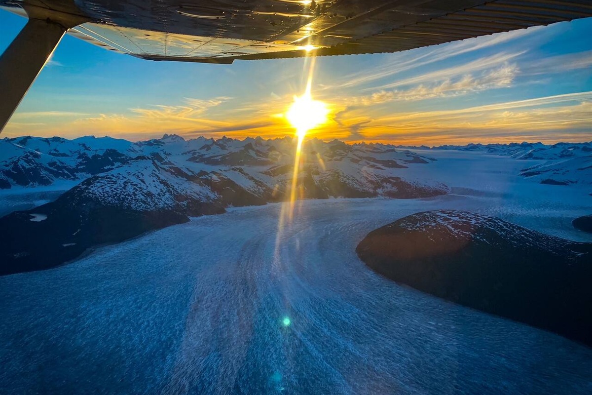 Sunset tour of the Juneau Icefields. 