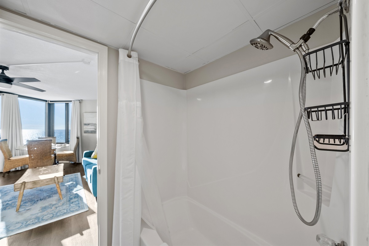 Convenient Tub/Shower Combination with Removable Handheld Shower Head