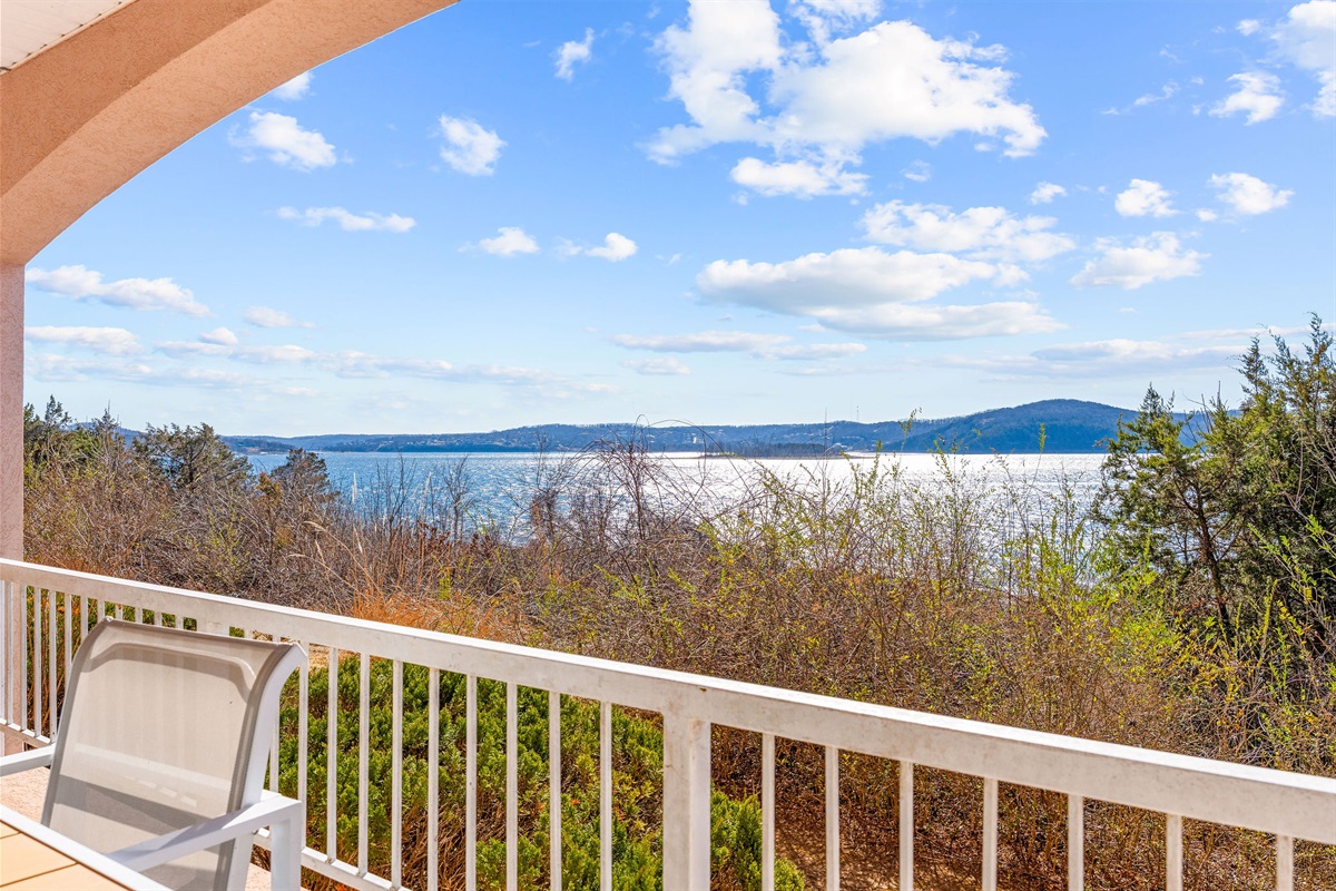 Sparkling water views from the balcony.