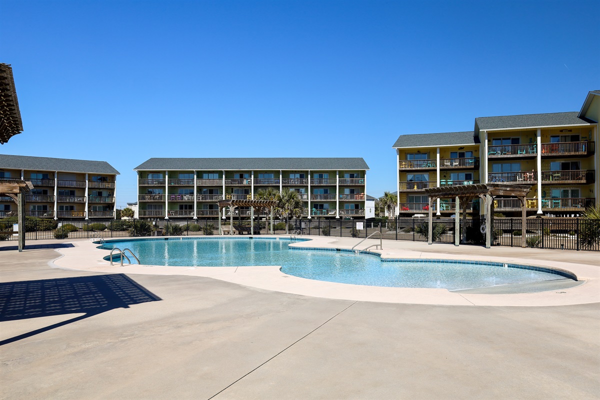 Surf Condos pool and nearby buildings