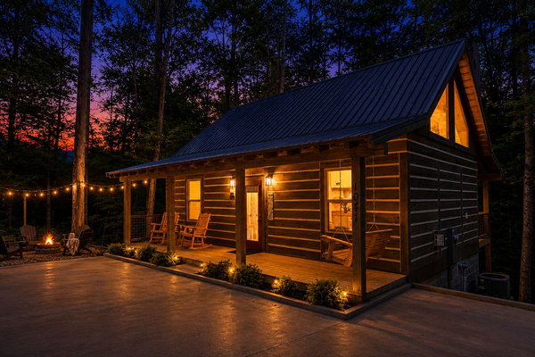 Your Cabin Aglow at Twilight
