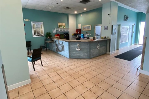 Staffed desk during business hours