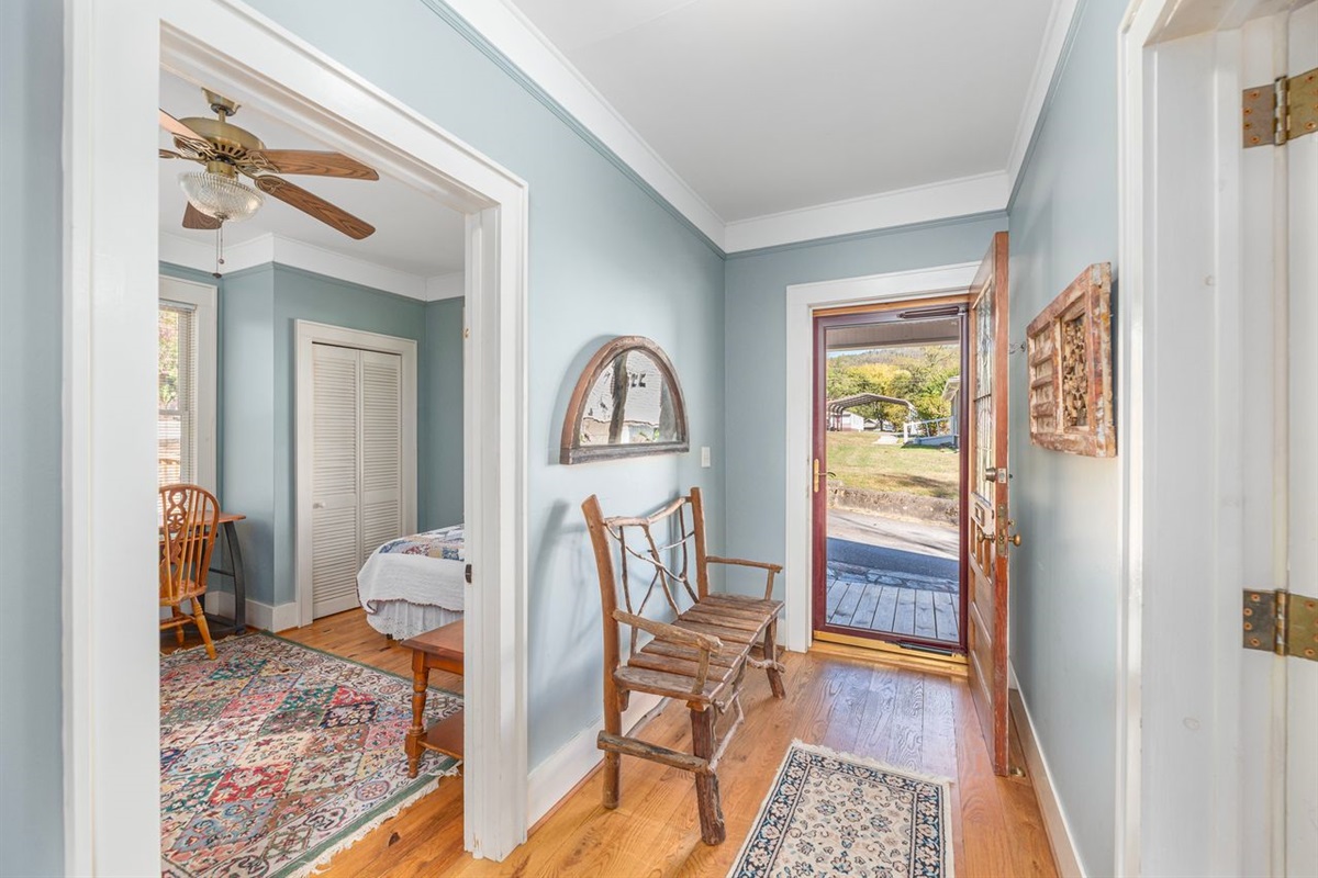 Enter the house into a light and airy foyer.