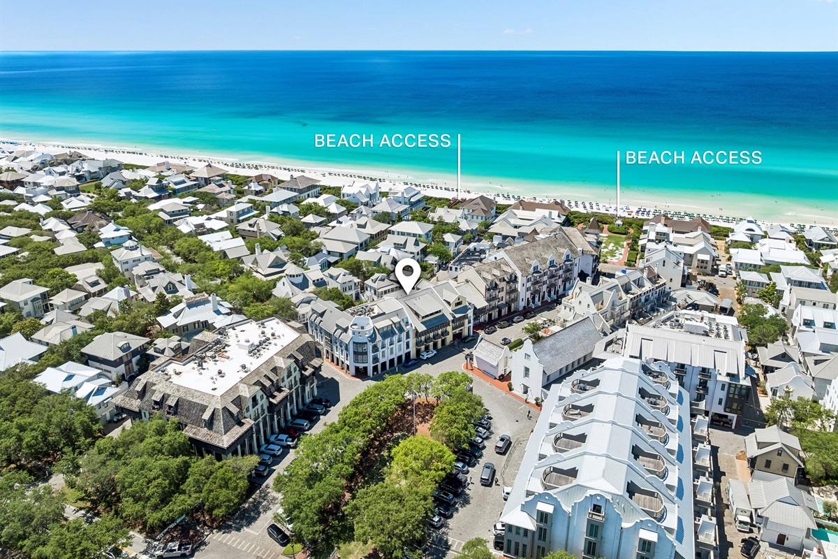Prime location right in the heart of Rosemary Beach, and very close to the closest beach access.