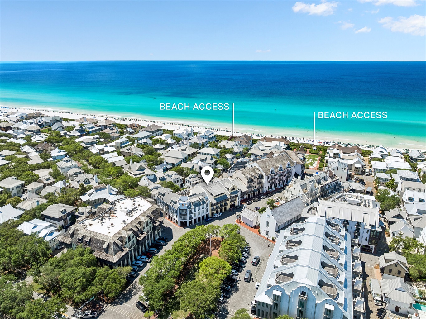 Prime location right in the heart of Rosemary Beach, and very close to the closest beach access.
