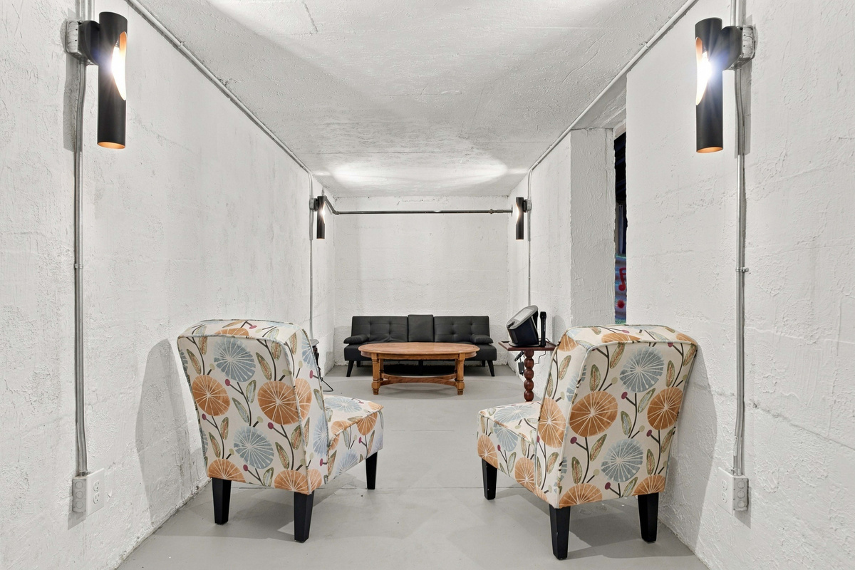 House 2 - Basement Game Room with glow golf, karaoke, bumper pool, speakeasy style lounge