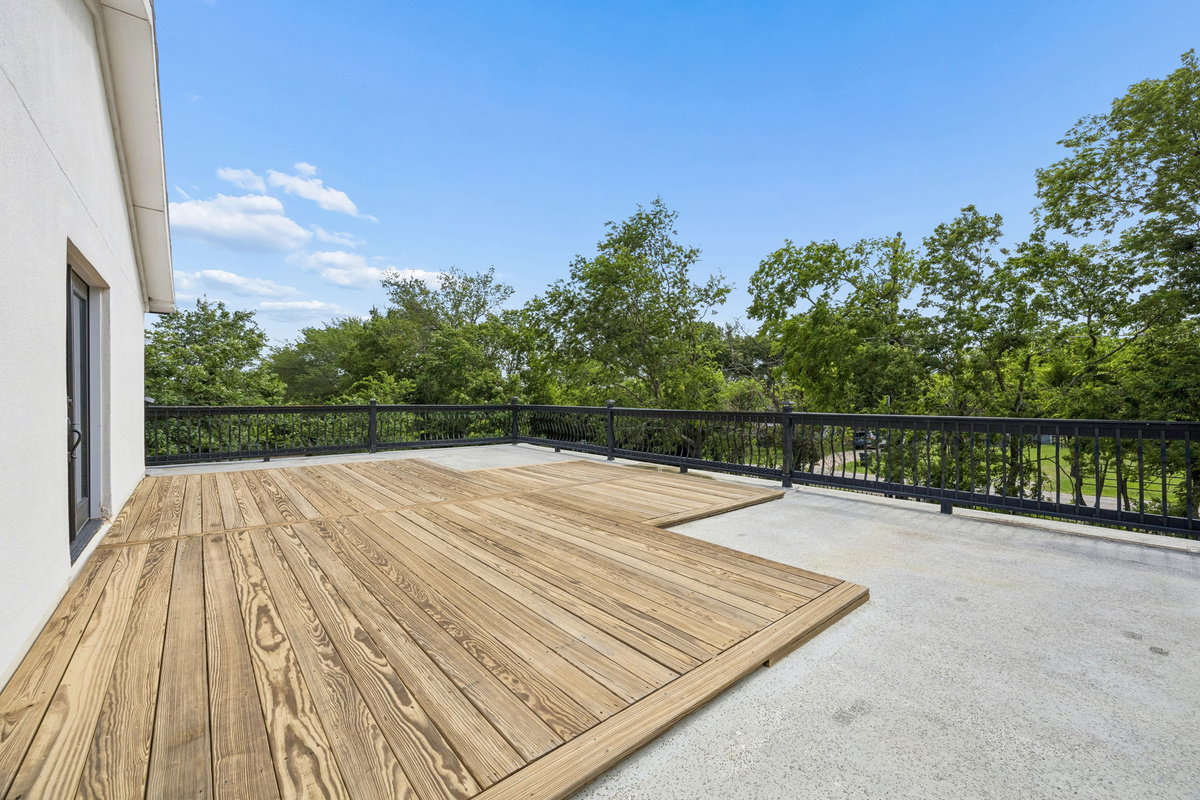 Enjoy morning coffee or evening sunsets from the upper balcony