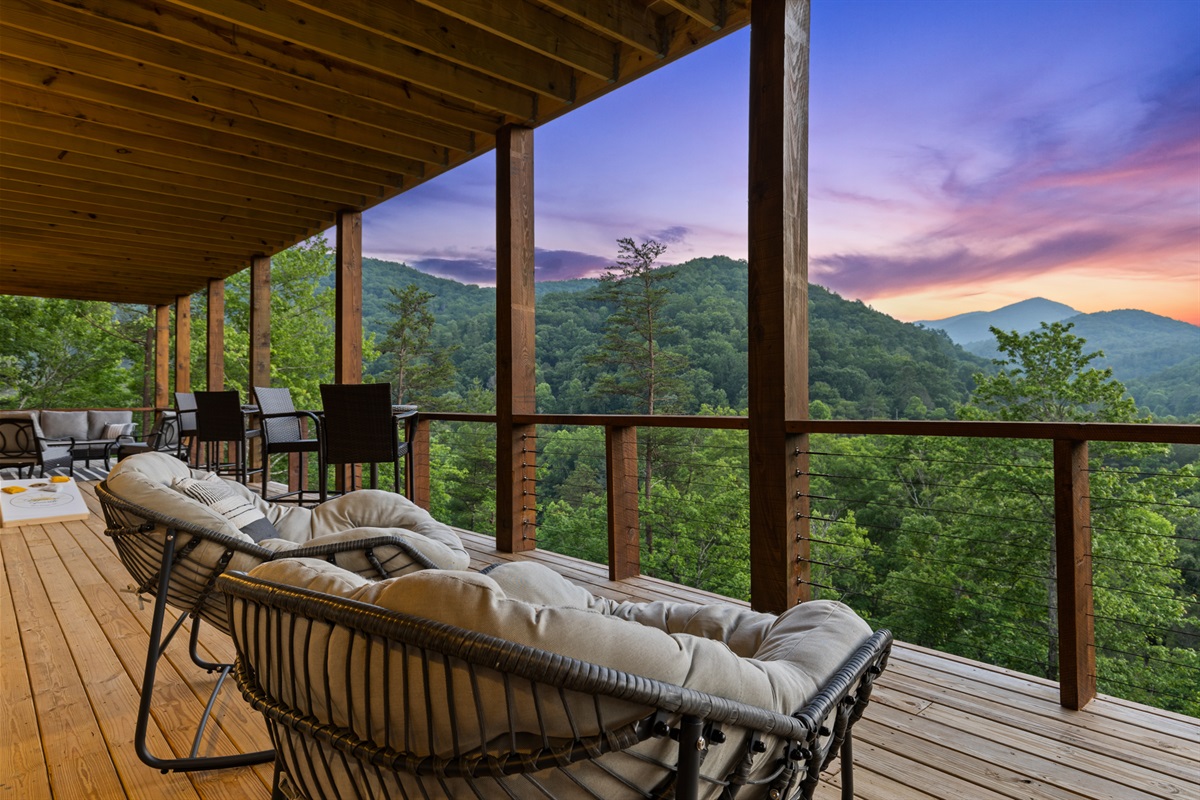 An endless horizon of peace and pines.