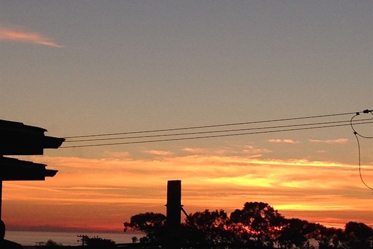 Sunset view from the deck