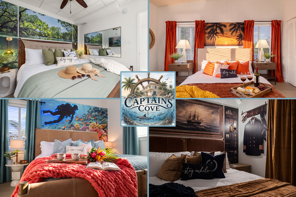 Five custom themed bedrooms help bring the magic to you keys vacation.