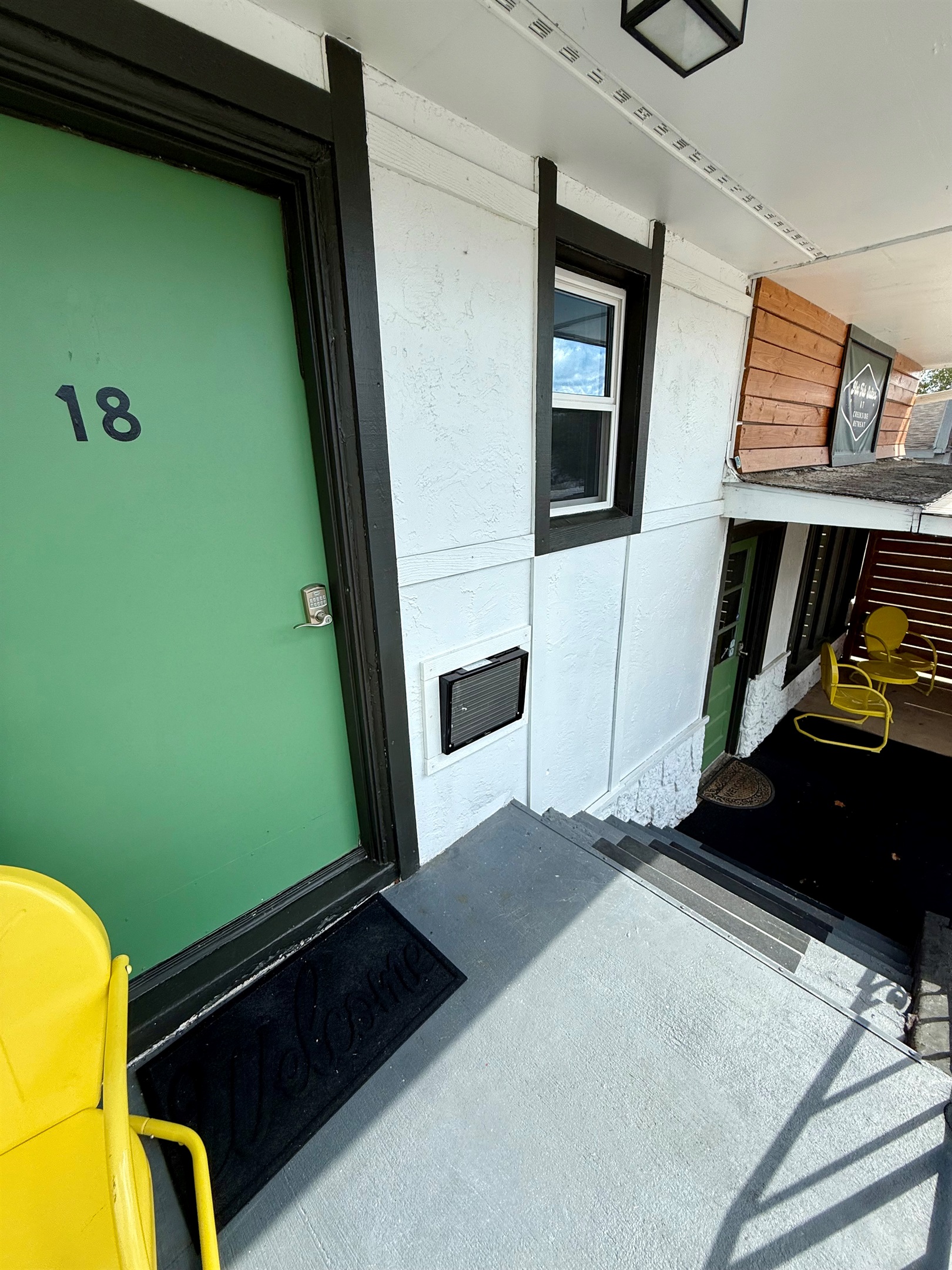 Steps up to your room.