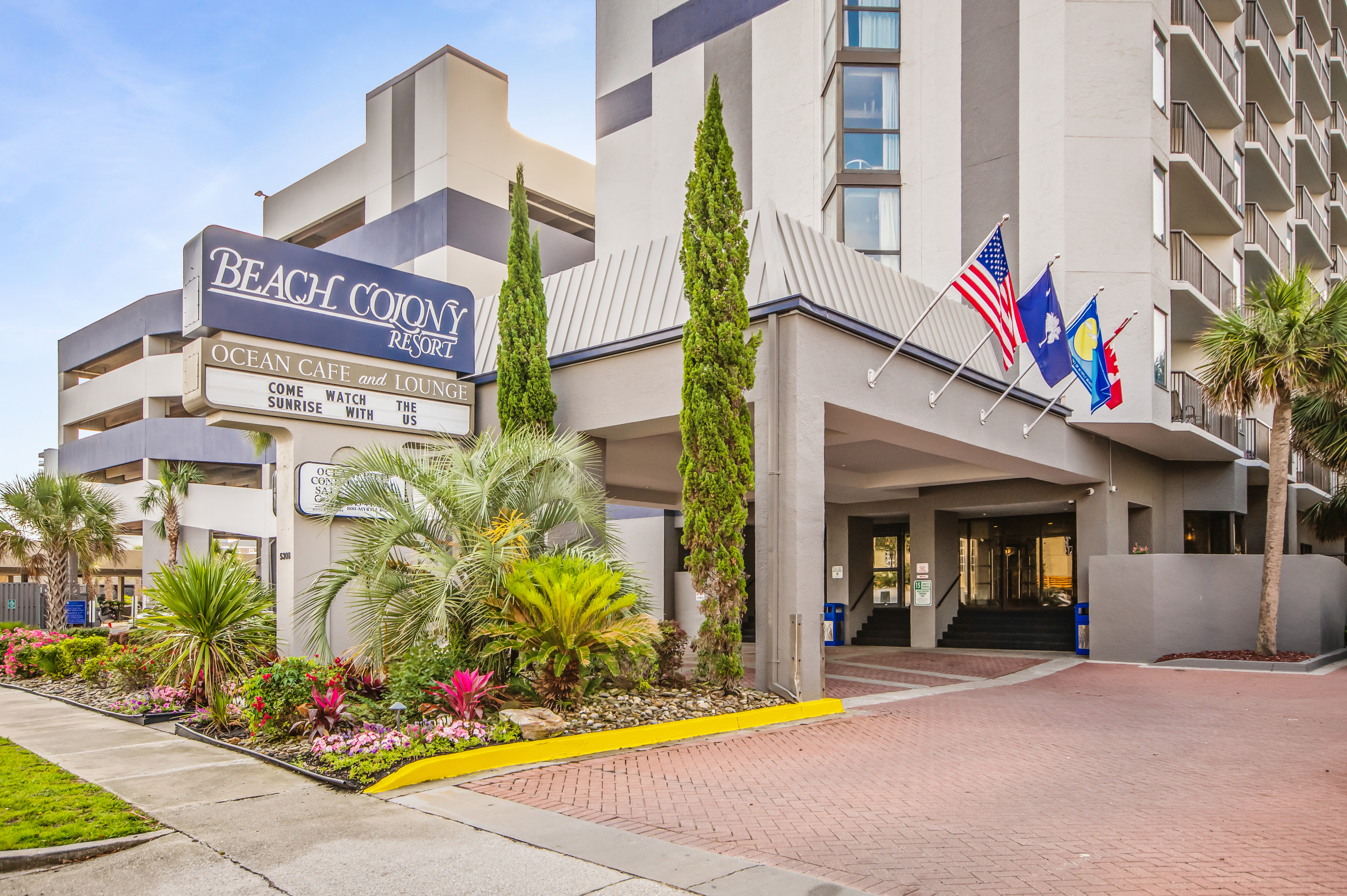 Beach Colony Resort is the most affordable resort in the nicest part of Myrtle Beach! Free parking is a luxury when you're right on the beach!