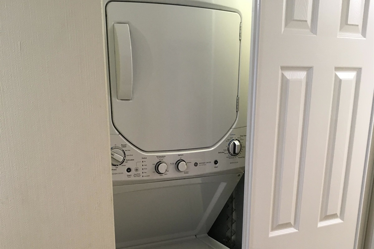 Laundry center in the condo for your convenience.