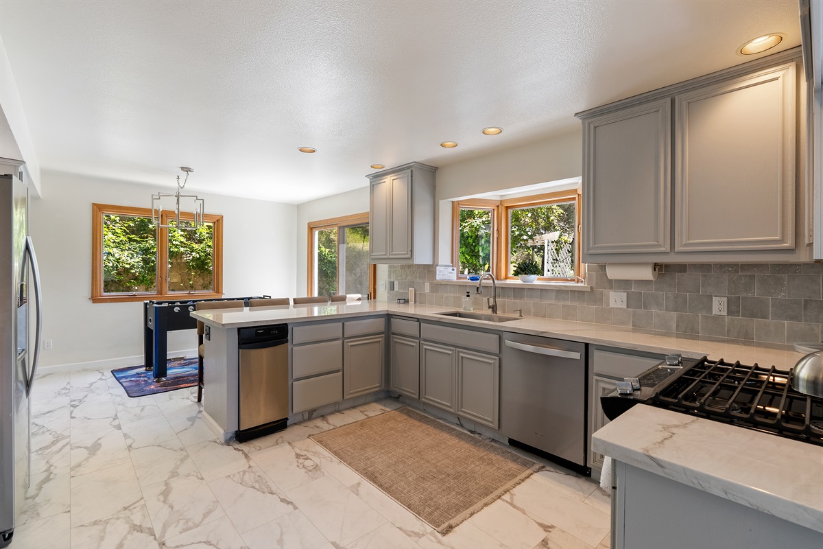 Whip up a feast in this chef's modern kitchen.