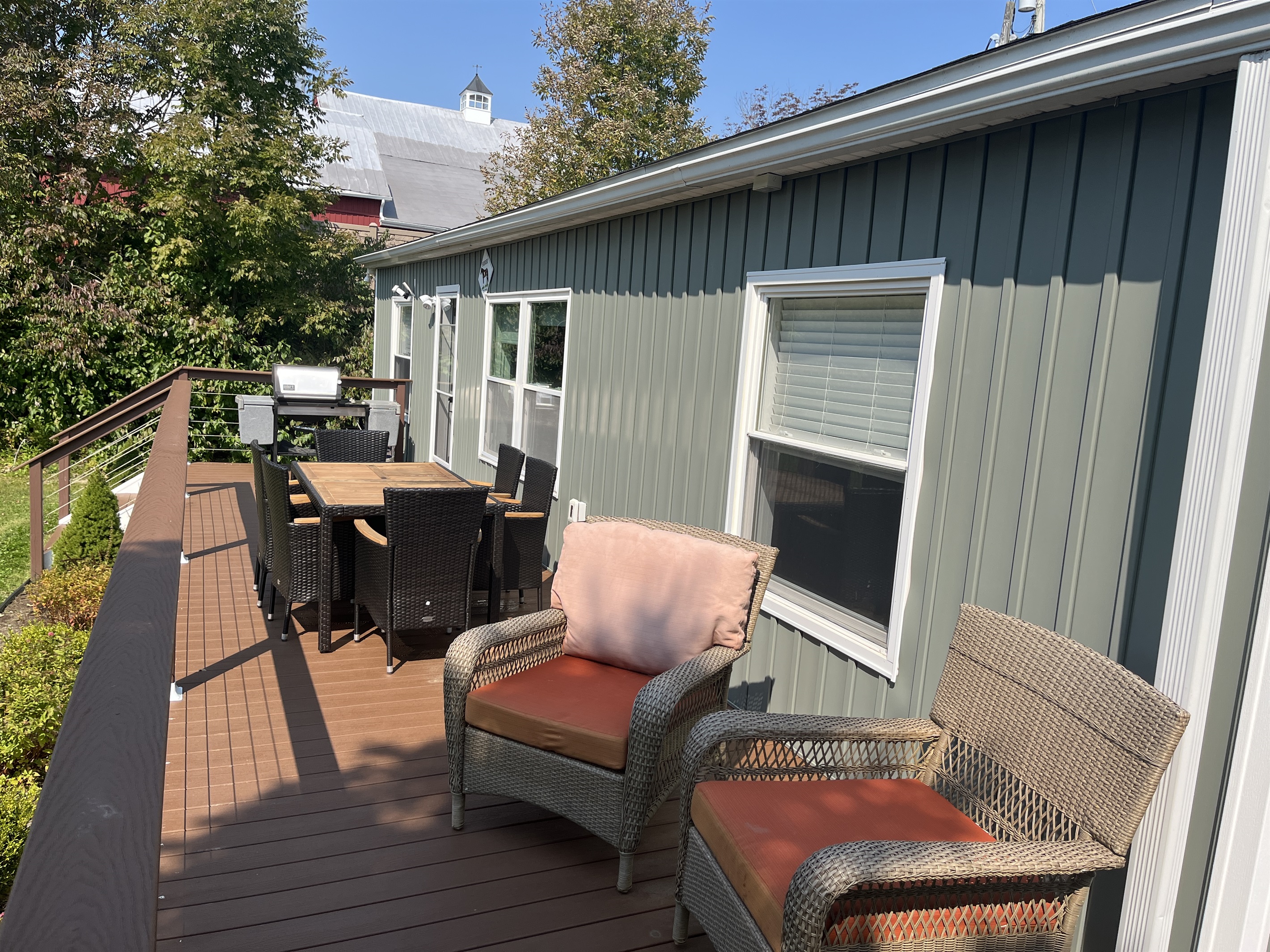 Outdoor dining and seating area