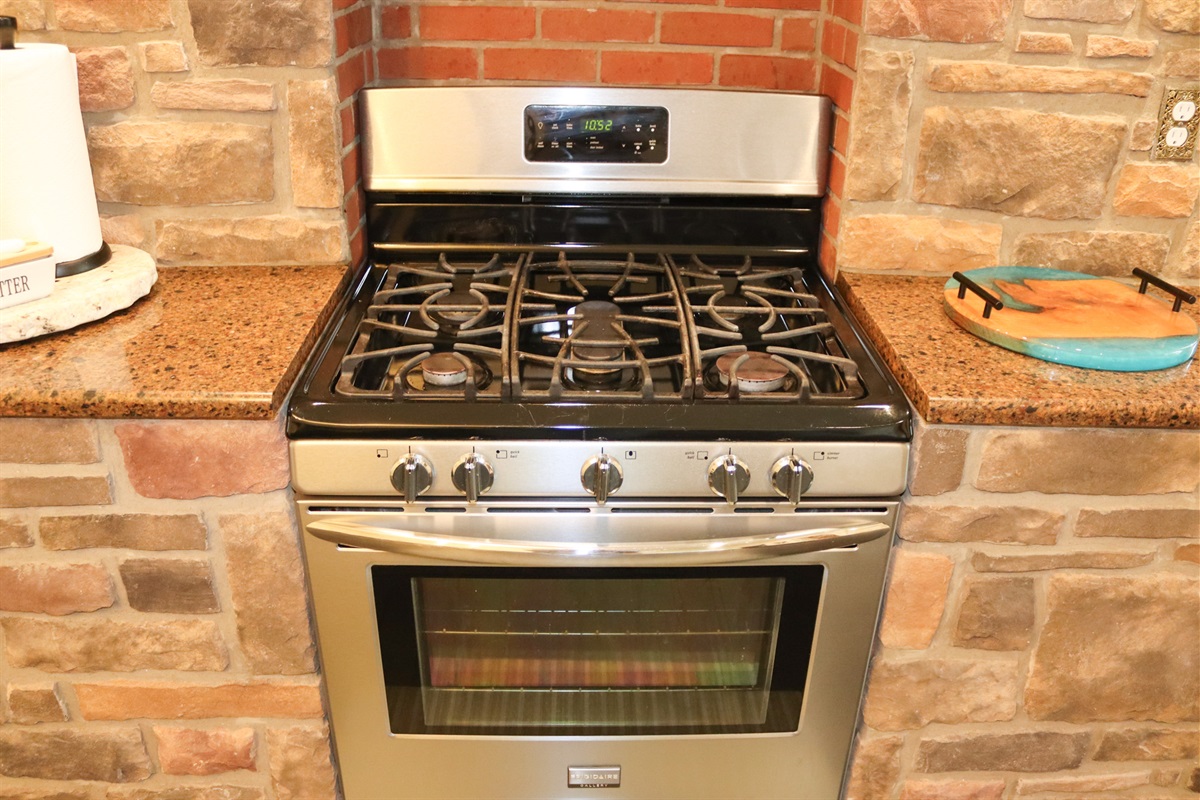 Gas stove top and oven