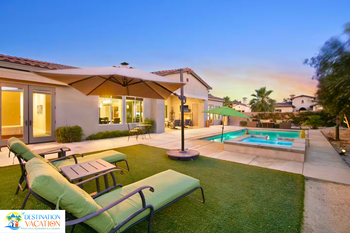 Golden-hour gatherings feel effortless in this stunning retreat.