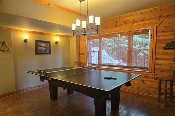 Game room-pool table with removable ping pong table!