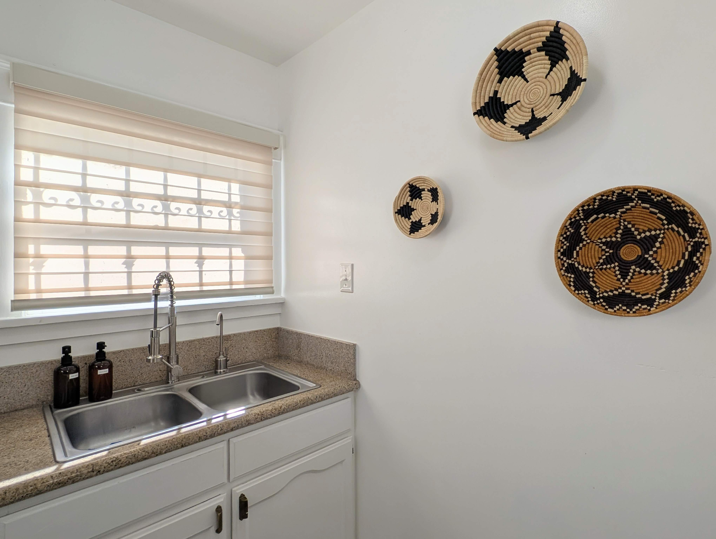Bright, well-equipped kitchen for home-cooked meals and morning coffee.