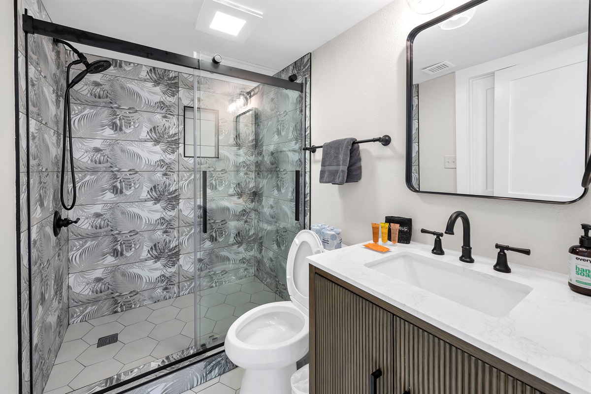 Amazing Renovated Walk In Tiled Shower in 2nd Bathroom