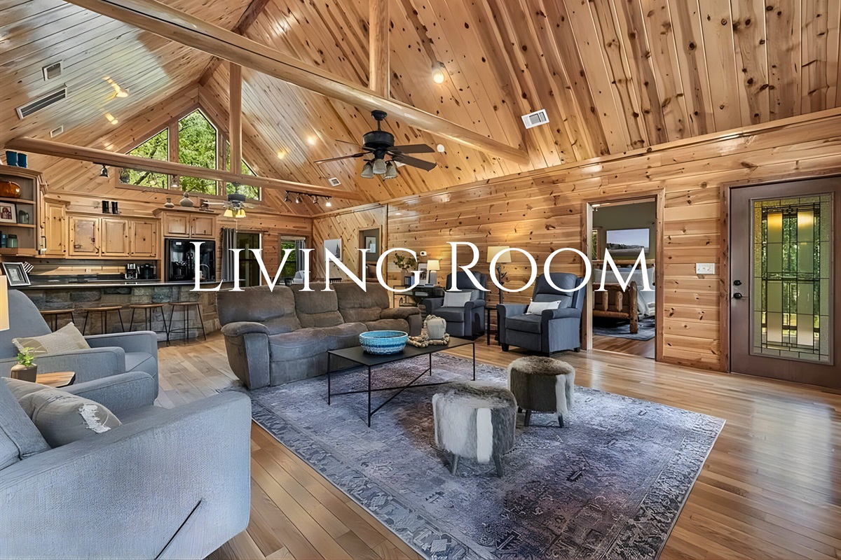 Designed for gathering, the main living area offers plenty of room to spread out.
