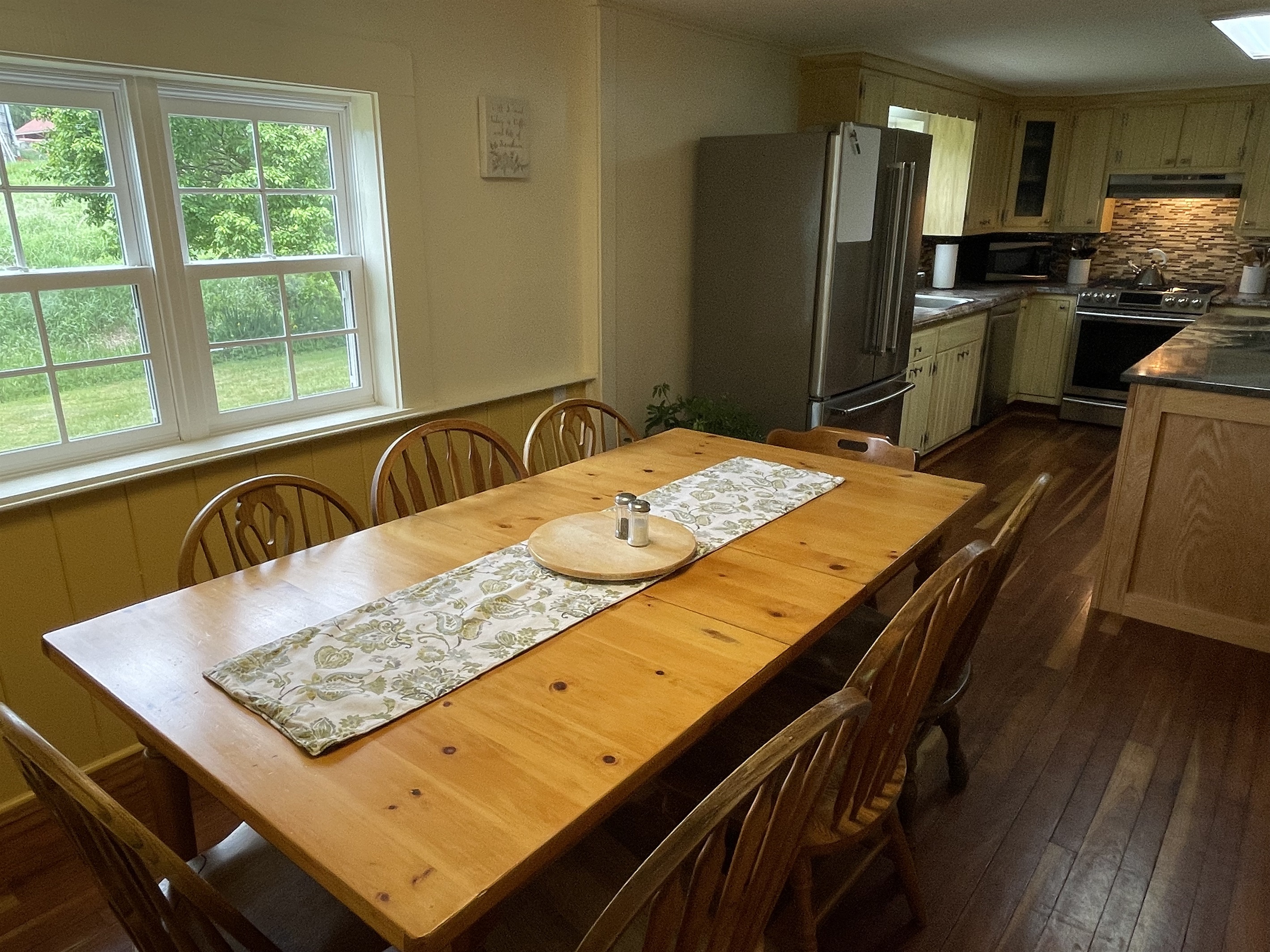 Dining table in kitchen