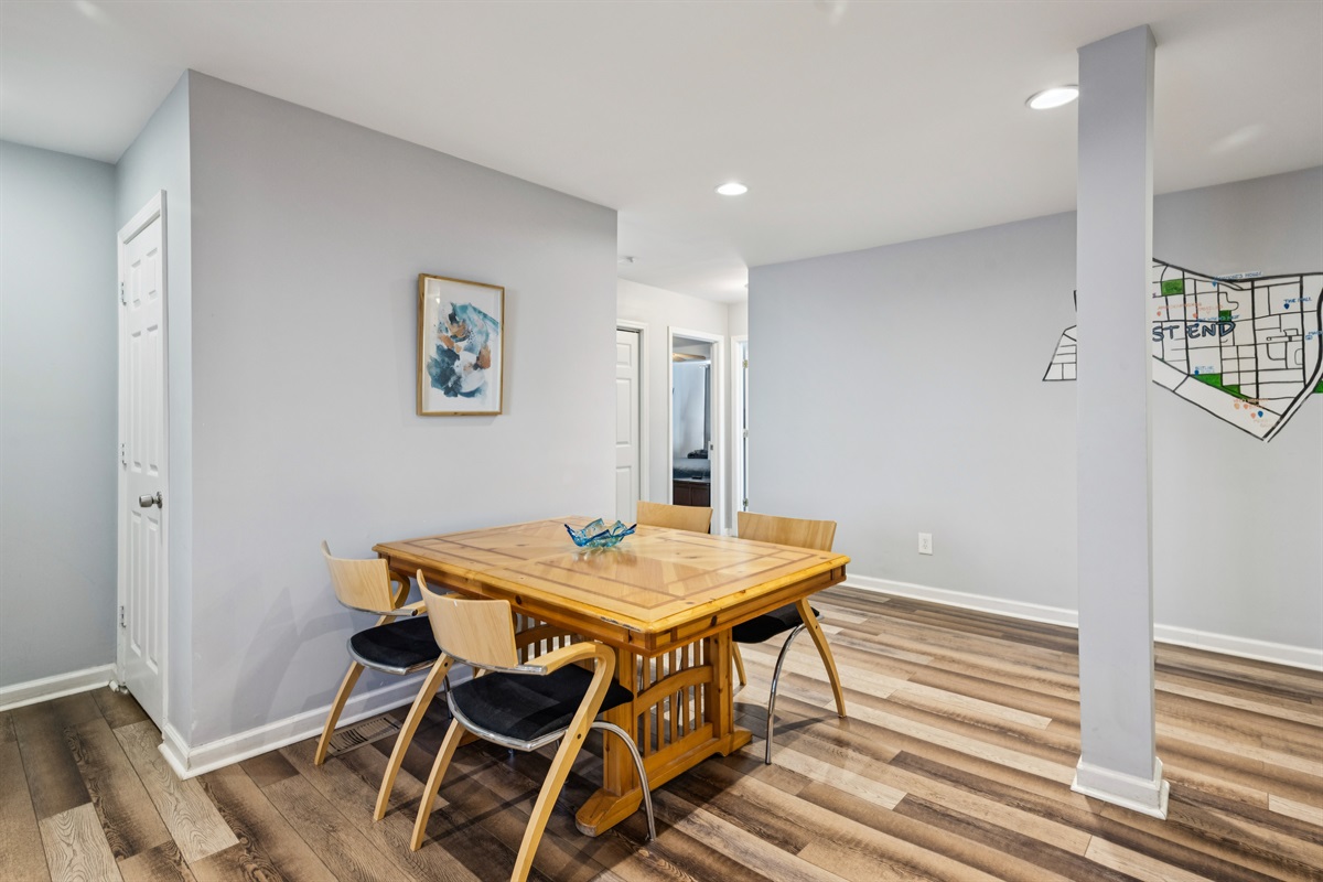 Cozy eating area on the lower floor