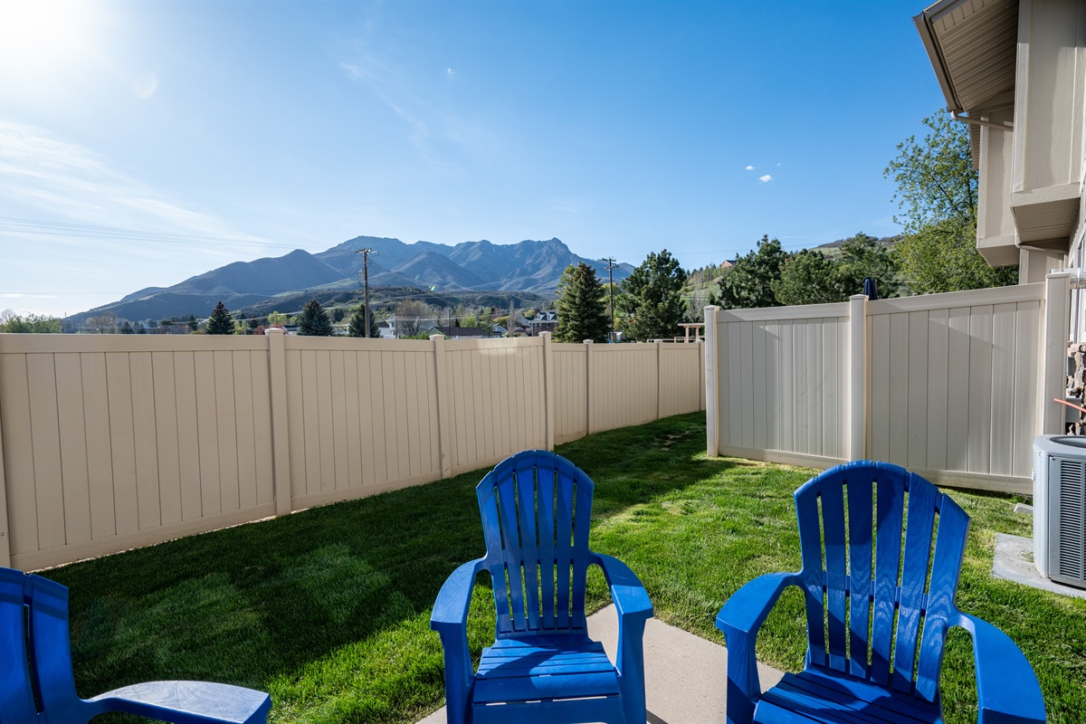 Take in mountain views while relaxing in the sunshine.