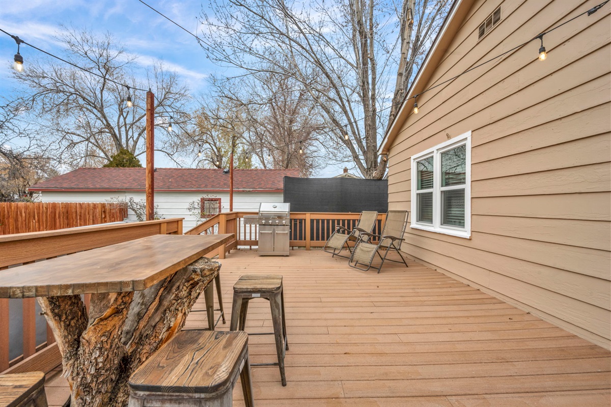 Enjoy the BBQ and some good conversation on the deck.