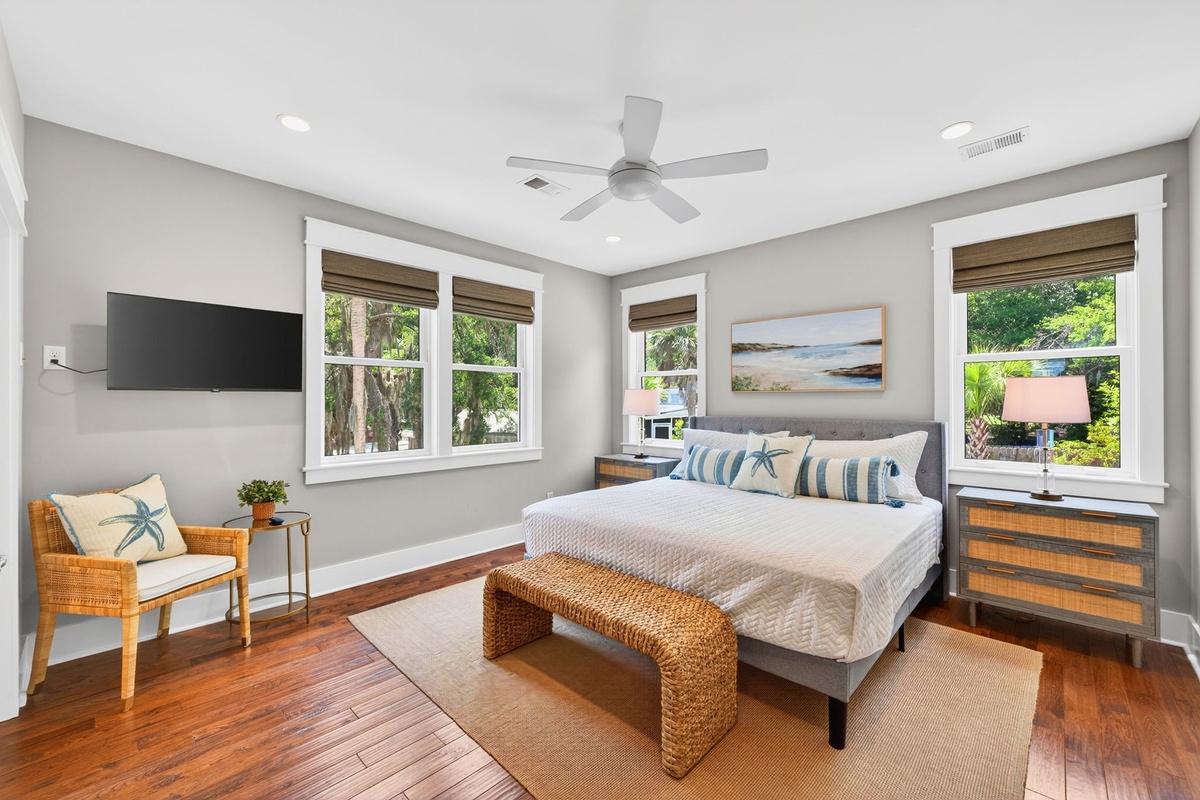 King Bedroom Suite 1 | Driftwood Dreams | 105 Forest Trail | Isle of Palms, SC | IOP Escapes