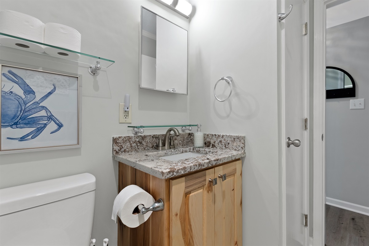 Clean and bright bathroom