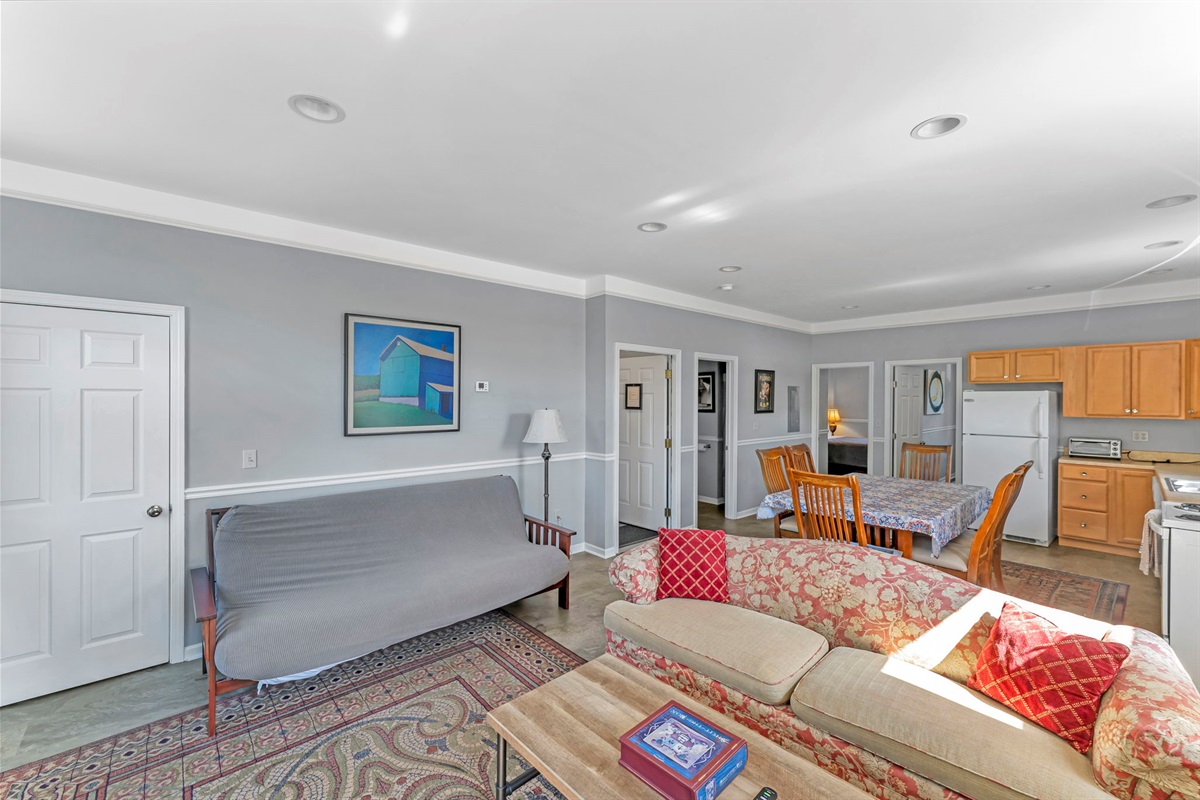 Creamery Apt 6 living / dining / kitchen area