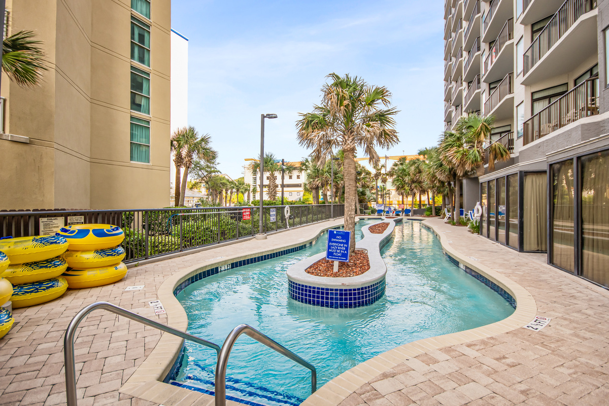Relax or play in the family-friendly lazy river