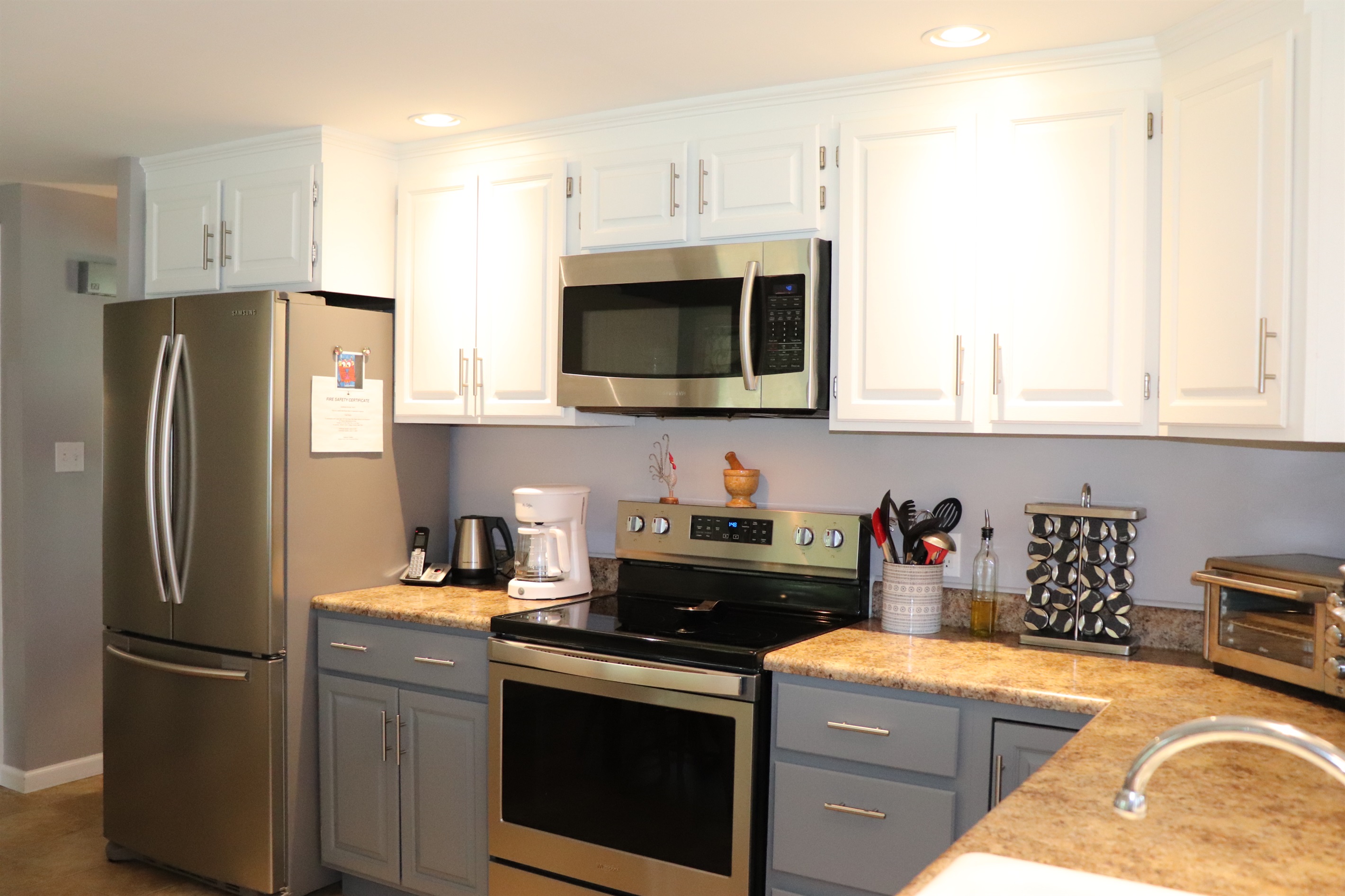 Kitchen with stainless appliances